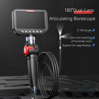 Caméra d'inspection articulée RALCAM Câble de tête rotatif à 2 voies Endoscope HD étanche de 1.5m Parfait pour la réparation automobile