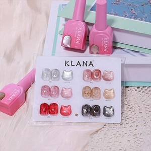 KLANA - Juego de 6 Esmaltes de Gel para Uñas Efecto Ojo de Gato de 15 ml, Larga Duración, Alta Magnetización, UV, OEM, ODM, para Fábrica de Uñas - Product Image 1