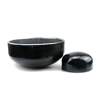 Capuchon d'extrémité de tuyau en acier au carbone 1/2 "-12" SCH10/10S SCH20 SCH30 SCH40/40S, capuchon dôme en acier, surface peinte en noir