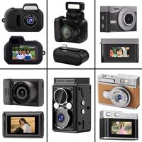 Kamera Perekam Video ulang tahun, kamera foto anak refleks Vintage untuk mainan Digital gantungan kunci aksi 8m kamera foto anak