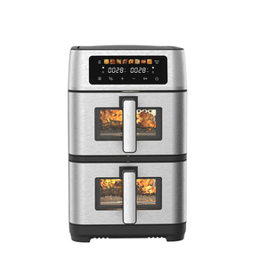브랜드 10QT 2-바스켓 대용량 에어프라이어, 8가지 쿠킹 모드 다기능 스테인리스 스틸 에어프라이어 오븐 콤보 - Product Image 2