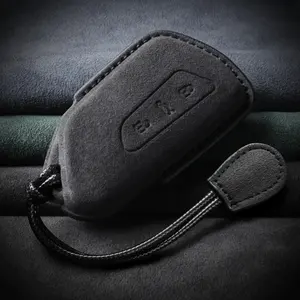 Étui pour clé de voiture en cuir pour Volkswagen VW Golf 8 MK8 ID.3 ID.4 pour Skoda Octavia A8 Seat <span class=keywords><strong>Cupra</strong></span> Formentor Leon MK4 <span class=keywords><strong>Tarraco</strong></span> 2020 <span class=keywords><strong>2021</strong></span> - Product Image 1
