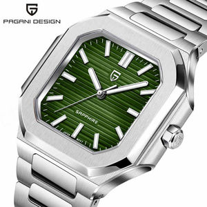 Nueva venta al por mayor de negocios de moda de los hombres de acero inoxidable de cuarzo zafiro cristal puntero reloj función luminosa 3BAR agua - Product Image 3