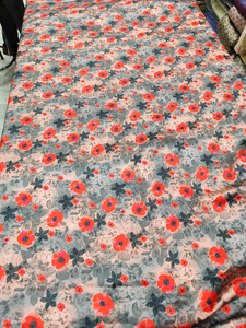 Smooth Printed 100% <b>Polyester</b> Satin <b>Fabric</b> Multicolor for Sewing DIY Crafts Wedding Dress Soft Shiny Creative Design - Product Image 5