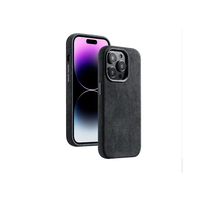 Coque de téléphone portable en cuir de luxe en daim en vrac haut de gamme pour iPhone 16 pro max 15 14 couverture arrière de charge magnétique