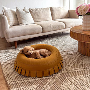 Op maat gemaakte antislip orthopedische luxe hondenbank ronde bedden kussen verwijderbaar traagschuim huisdieren kattenbedden OEM ODM - Product Image 4