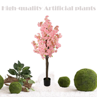 Fleurs en soie artificielle de haute qualité en forme d'arbres à fleurs de cerisier pour décorations de mariage d'intérieur décorations d'hôtel