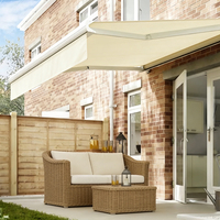 Auvents rétractables motorisés en alliage d'aluminium, auvent de balcon pliable à cassette intégrale, utilisation extérieure, protection anti-UV, voile de luxe enduite