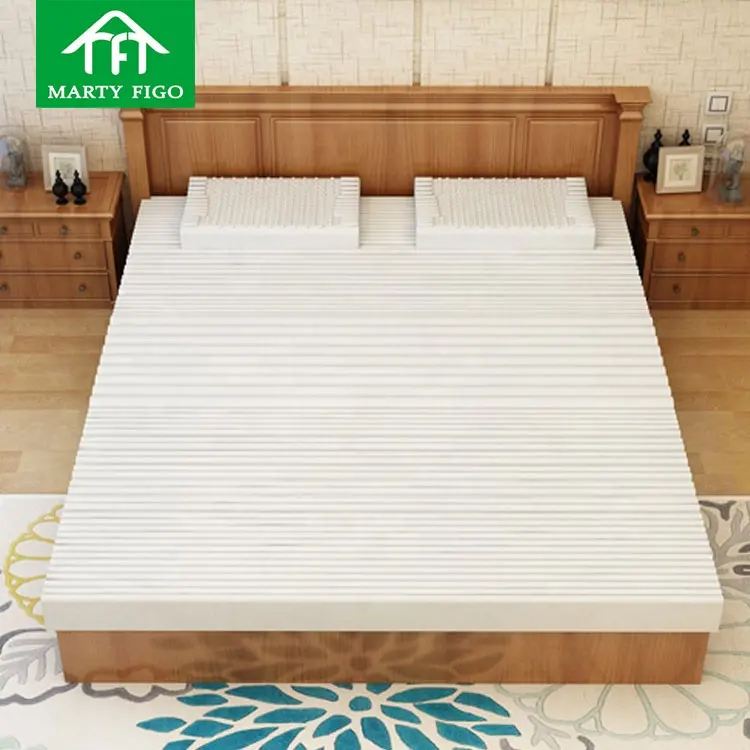 Yatak bir kutuda nefes saf lastik pedi hipoalerjenik uyku yastıklar yatak mat doğal lateks ortopedik yumuşak yatak toppers