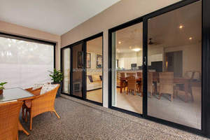 La <span class=keywords><strong>puerta</strong></span> corredera de aluminio de bolsillo de gama alta desaparece en la pared Exterior de aleación de aluminio <span class=keywords><strong>Puerta</strong></span> de vista completa del patio - Product Image 3