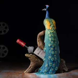 QIFU yeni tüm bakır peacock şarap koltuk ev dekorasyon