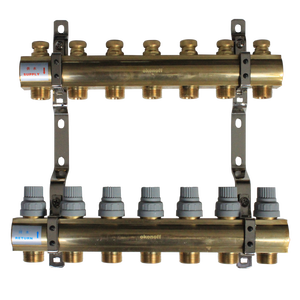 HF216B 7ウェイアンダーフロア暖房混合温度制御分布センター真鍮マニホールド - Product Image 2