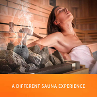 Cangkir Aroma Sauna Batu Sabun Alami, Cangkir Dalam Stainless Steel yang Dapat Dilepas untuk Aksesori Ruang Sauna Komersial dan Spa