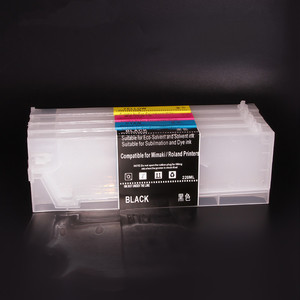 <span class=keywords><strong>Cartouche</strong></span> d'encre vide <span class=keywords><strong>rechargeable</strong></span> Ocbestjet 220 ml/pièce, 4 couleurs, avec puce permanente pour <span class=keywords><strong>imprimante</strong></span> Mimaki JV33 BS - Product Image 1