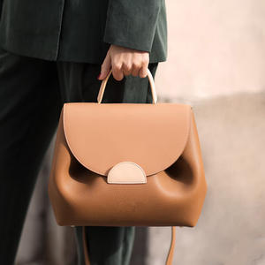 Sac à main en PU bicolore, design élégant avec poignée supérieure, sac à bandoulière décontracté pour femme, fermeture éclair, imperméable - Product Image 1