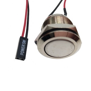 Throw SPST Momentary <b>Push</b> <b>Button</b> <b>Switch</b> IP65 19.2 mm Mount 12v with 2Pin with 50cm Cable - Product Image 2