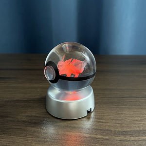 Boule de <span class=keywords><strong>pikachu</strong></span> en cristal avec base à lumière LED multicolore MH-Q0418 - Product Image 5