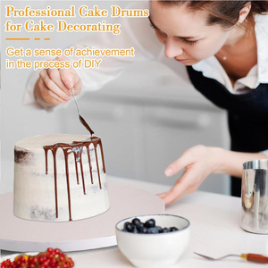 Vente en gros de planches de cercles à gâteau en feuille d'argent personnalisées Base à gâteau 6 8 10 12 pouces en carton tambours à gâteau ronds à bas prix - Product Image 6