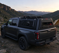 Capot rigide pliable en acier pour pick-up GMC, couvre-benne étanche tout-terrain avec fenêtres latérales ventilées
