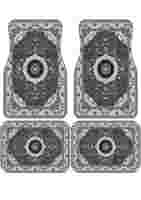 Tapis de voiture de luxe persan imprimé personnalisé Vintage doux Faux cachemire antidérapant universel tapis de pied de voiture 4 pièces