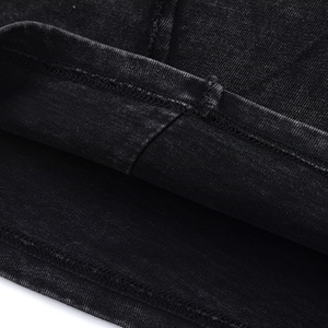 Summer New Arrival American Streetwear Heavyweight Washed Raw Hem <b>Patchwork</b> Short Sleeve Men's T-Shirt 100% Cotton Breathable - Product Image 4