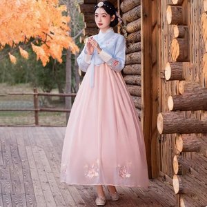 Hanbok coréen ethnique, costume traditionnel de princesse Yanji, <span class=keywords><strong>tenue</strong></span> de dame de la cour <span class=keywords><strong>coréenne</strong></span> Yanbian, pour photographie, voyage, spectacle de danse - Product Image 3