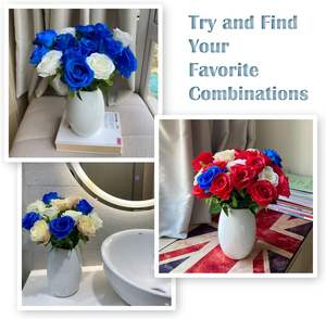 Ramos de Boda Artificiales de Fabricante, 10 Cabezas de Rosas de Seda, Ramo de Rosas para Decoración del Hogar - Product Image 6