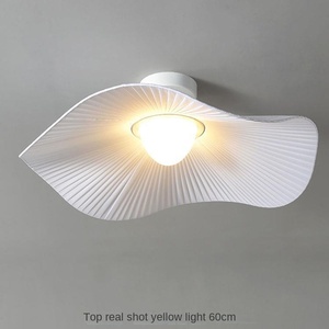 <span class=keywords><strong>Lampadario</strong></span> a Foglia di Loto Crema, Design Nordico Moderno e Semplice, Illuminazione Creativa e Personalizzata per Camera da Letto Femminile e Ristorante - Product Image 4