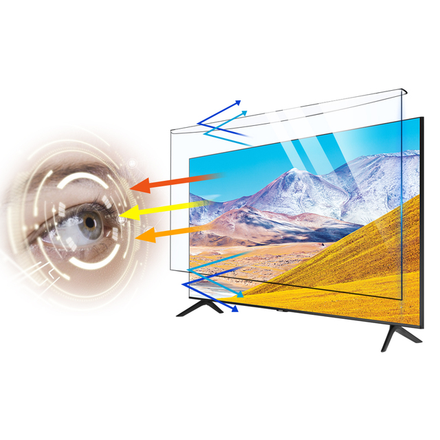 Removable PET 3D Acrylic Anti-scratch Anti-Glare TV Screen Protector Hanger Tape Sheet