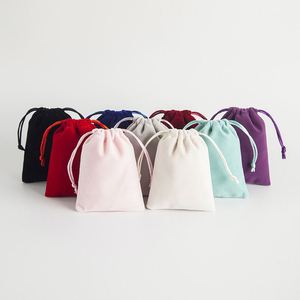CSMD Chinese Manufacturer 5X7cm Ready to Ship Wholesale Thick <b>Velvet</b> <b>Material</b> Mini Ring Drawstring Pouch for Jewelry Accessories - Product Image 5