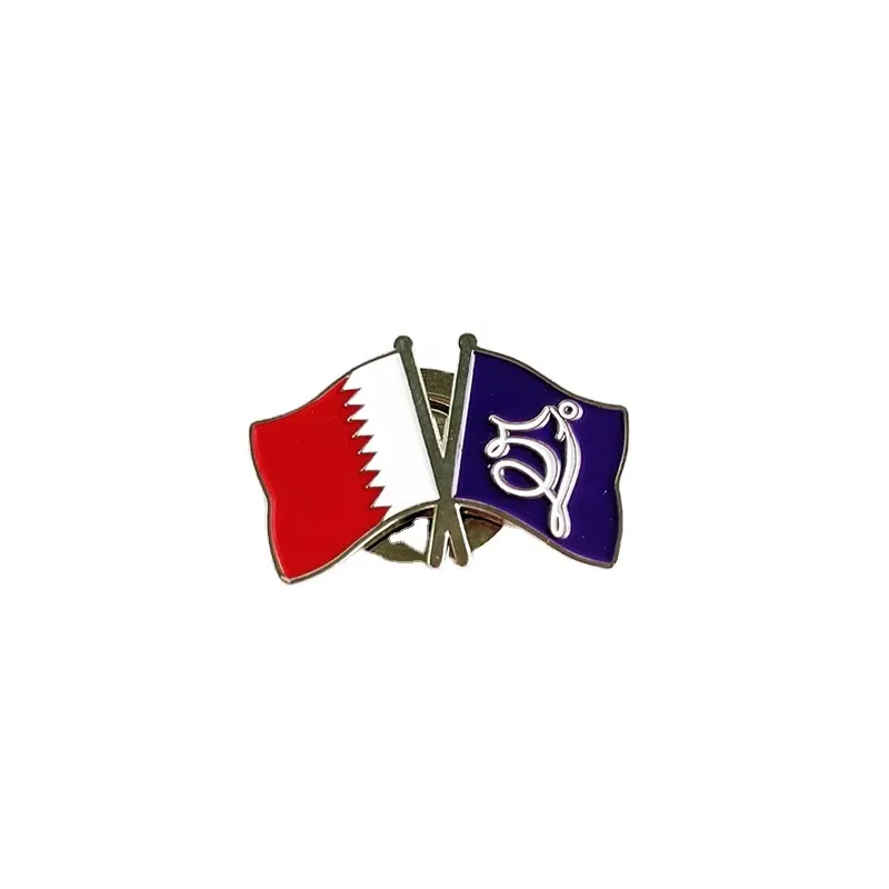 Bahrain Metal Flag Pin Badge For Promotion Wholesale Soft Enamel Country Flag With Magnet Pin Supplier