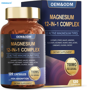 Cápsulas de Multivitaminas y Minerales 12 en 1 de Marca Privada con <span class=keywords><strong>Magnesio</strong></span> para la Salud Ósea, Muscular y la Belleza, Apoyo Inmunológico, Fórmula Personalizada OEM/ODM - Product Image 1