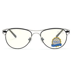 Nouvelles lunettes de lecture anti-lumière bleue en métal pour femmes, monture complète argentée 5125 - Product Image 4