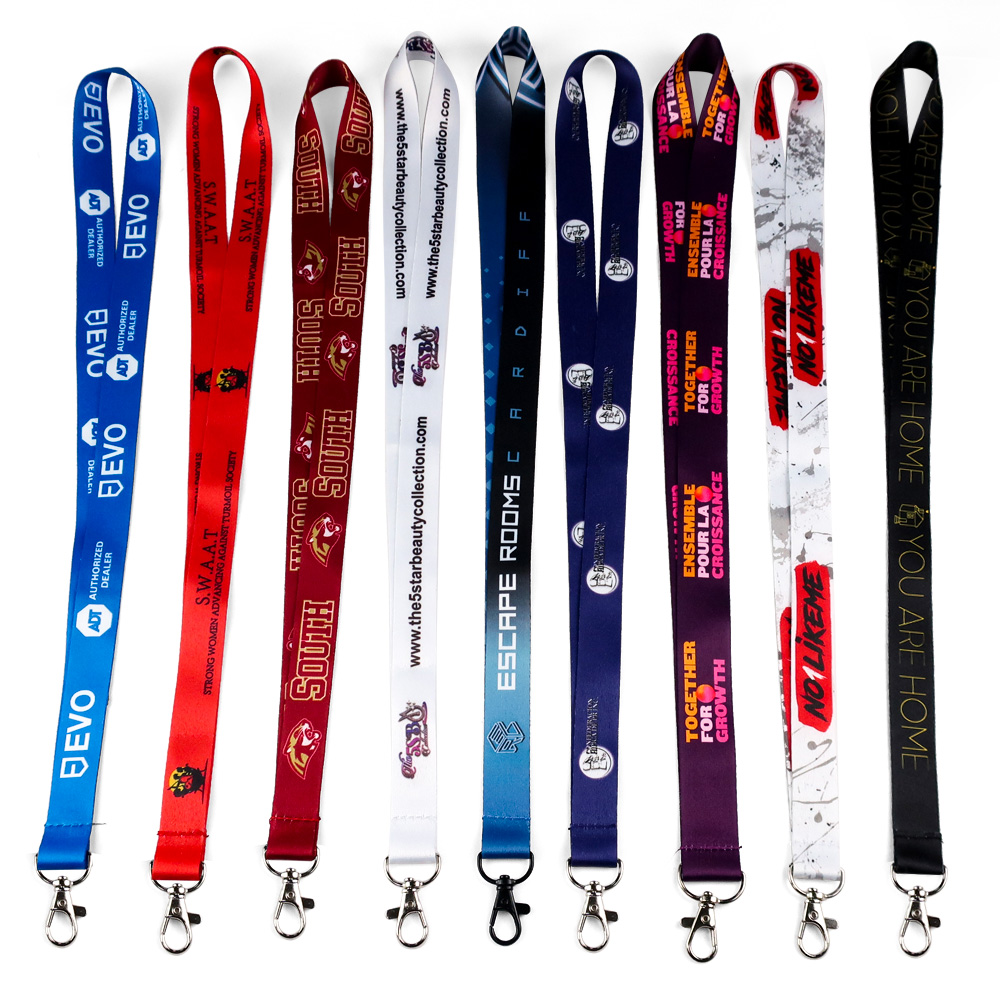 Производитель Lanyards, персонализированный рекламный безопасный дизайнерский сублимационный брелок, симпатичный нейлоновый полиэфирный шнурок на заказ