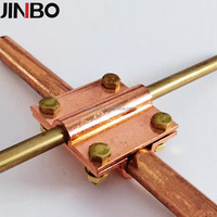 Abrazadera de latón para cable conductor de techo, fijación de cable redondo para cable de tierra de 50mm², 70mm², 95mm² y banda de protección contra rayos