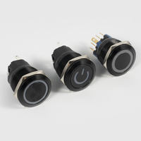 Interrupteur à bouton-poussoir momentané en métal à verrouillage 12mm 16mm 19mm 22mm 25mm étanche IP67 pour panneau de déshumidificateur