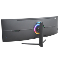 Vente en gros en usine 49 pouces 4K 5K 165Hz 32:9 moniteur de jeu d'ordinateur à écran incurvé de bureau noir pour joueur