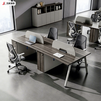 Meubles de bureau JIUSHUN, poste de travail modulaire pour 4, 6 ou 8 personnes, table en bois, poste de travail ergonomique, bureau de travail