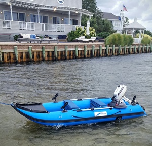 Goboat GTK370 Kayak gonflable en PVC de 3,6 m (12 pieds) pour la pêche, le sport et la navigation, vente directe usine, moteur 5 CV, bateau pliable pour 2 personnes, Rowin - Product Image 4