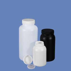 Botella Redonda de Plástico HDPE de 50ml-2000ml con Boca Ancha para Facilitar el Llenado de <span class=keywords><strong>Polvo</strong></span>, Gránulos, Reactivos, Logotipo Personalizado - Product Image 2
