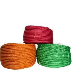 เชือกถักโพลีโพรพิลีน (PP) 3 เส้น ขนาด 6 มม. 8 มม. 10 มม. 12 มม. สีดำ แดง เขียว และขาว - Product Image 1