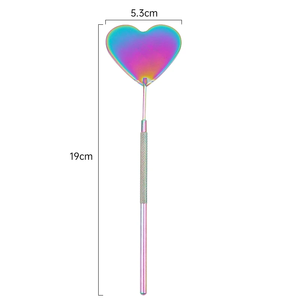 Miroir à cils en acier inoxydable, portable, carré, en forme de nuage ou de cœur, outil de salon - Product Image 3