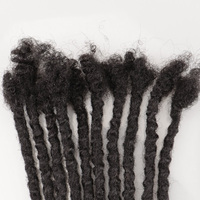 Venta caliente Afro Kinky Natural Human Rasta Hair 10 pulgadas 0,4-1,0 cm Natural Black Human Dread Textured Locs