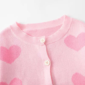 เสื้อคาร์ดิแกนเด็กผู้หญิง ผ้าขนสัตว์ สำหรับฤดูใบไม้ผลิและฤดูใบไม้ร่วง  แบบใหม่จากโรงงานผู้ผลิต  ลายแจ็คการ์ด  ผ้ามิงค์เนื้อนุ่ม  สำหรับเด็ก - Product Image 3