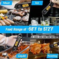 Thermomètre à viande numérique à lecture instantanée avec ouvre-bouteille, rétroéclairage et calibration, thermomètre alimentaire, gadgets de cuisine