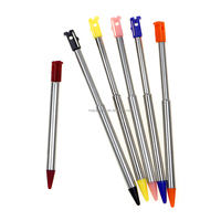 Stylos Tactiles Métalliques Télescopiques Réglables pour Console de Jeux 3DS, Stylo Tactile pour Écran Tactile Métallique