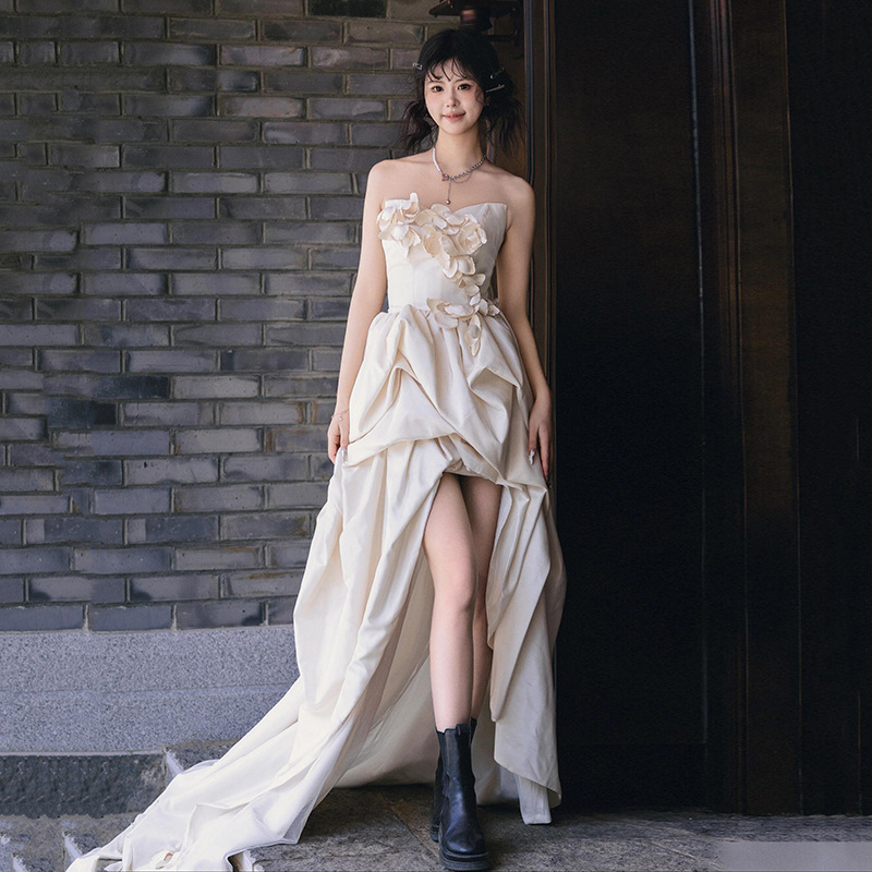 Elegant Designs for Your Perfect Day: Quality long back short front wedding  dress for Business Buyers