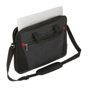 笔记本公文包高级笔记本电脑包可容纳17.3英寸商务单肩包笔记本电脑可扩展防水斜挎包