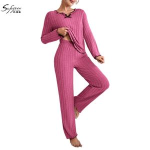 P171 Conjuntos de Pijama Acogedores para Damas para Dormir Estilo Victoria's <span class=keywords><strong>Secret</strong></span>, <span class=keywords><strong>Pijamas</strong></span> y Ropa de Dormir Suave y Personalizable para Mujer, Ropa de Dormir de Invierno - Product Image 5