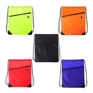 High Quality Custom Drawstring Backpack Earphone Bags Wholesale Fabric Organic Gym Drawstring Backpack Bag With Logo for Sport